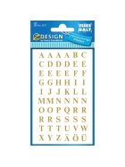 Avery Zweckform® 3721 Buchstaben-Etiketten - A-Z, 7,5 mm, gold, selbstklebend, witterungsbeständig, 120 Etiketten