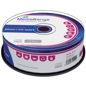 MediaRange CD-R Rohlinge - 700MB/80Min, 52-fach/Spindel,...