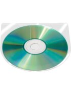 Q-Connect® CD/DVD-Hüllen selbstklebend - ohne Lasche, transparent, 10 Stück