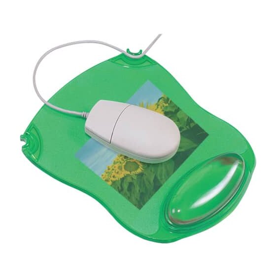 Q-Connect® Mousepad mit Gelauflage - grün-transparent