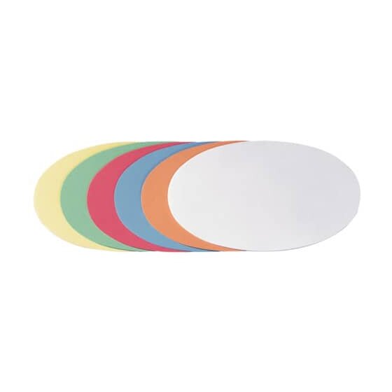 Franken selbstklebende Moderationskarte - Oval, 190 x 110 mm, sortiert, 300 Stück