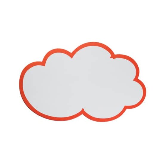 Franken Moderationskarte - Wolke, 230 x 140 mm, weiß mit rotem Rand, 20 Stück
