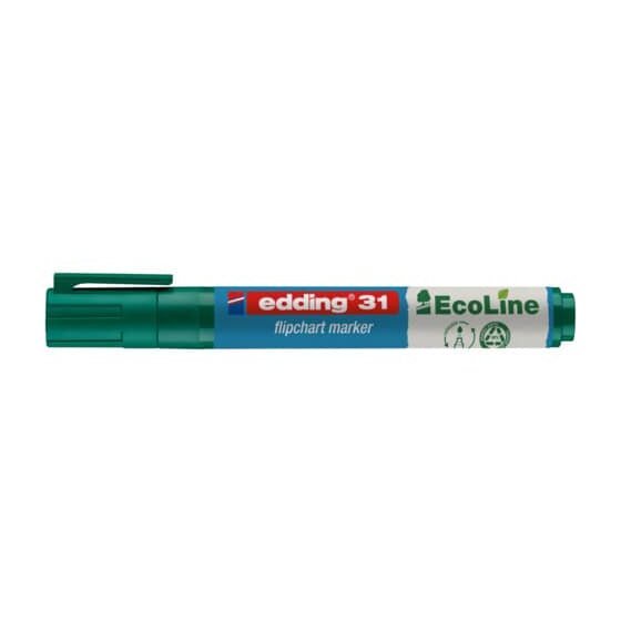 Edding 31 Flipchartmarker EcoLine - nachfüllbar, 1,5 - 3 mm, grün
