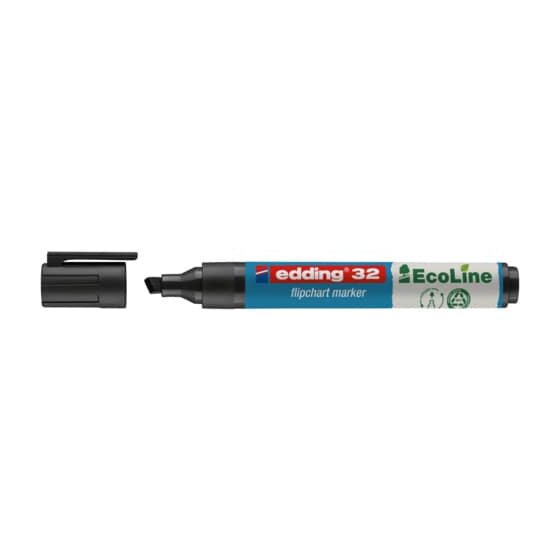 Edding 32 Flipchartmarker EcoLine - nachfüllbar, 1 - 5 mm, schwarz