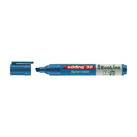 Edding 32 Flipchartmarker EcoLine - nachfüllbar, 1 - 5 mm, blau
