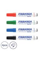 Franken KombiMarker MagWrite® - 1 - 3 mm, Rundspitze, 4 Farben sortiert