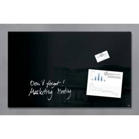 SIGEL Glas-Magnetboard Artverum - schwarz, 78 x 48 cm