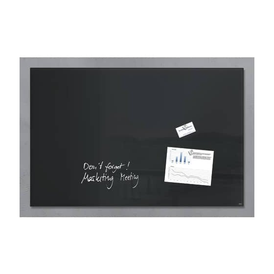 SIGEL Glas-Magnetboard Artverum - schwarz, 100 x 65 cm