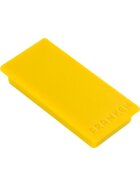 Franken Haftmagnet, 23x50mm, gelb, Haftkraft: 1000g (bis zu 10 Blatt 80g/qm), Packung à 10 Stück