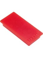 Franken Haftmagnet, 23x50mm, rot, Haftkraft: 1000g (bis zu 10 Blatt 80g/qm), Packung à 10 Stück