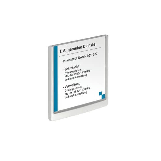 Durable Türschild CLICK SIGN, Rahmen weiß, 149 x 148,5 mm, transparent