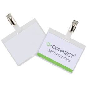 Q-Connect® Namensschilder - mit Clip, geschlossen, 90...