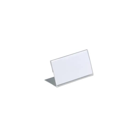 Durable Tischaufsteller in L-Form, Schild weiß, 100 x 54 mm, 10 Stück