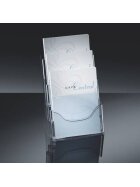 SIGEL Tisch-Prospekthalter acrylic, mit 3 Fächern, glasklar, für A4