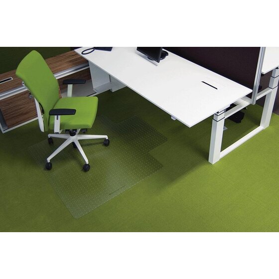 RS office products Ecogrip® Bodenschutzmatte für hochflorige Teppichböden, mit stumpfen Ankernoppen Form U 120 x 130 cm