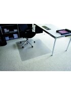 RS office products Rollt & Schützt® Bodenschutzmatte für mittelflorige Teppichböden - Form 0, 130 x 120 cm