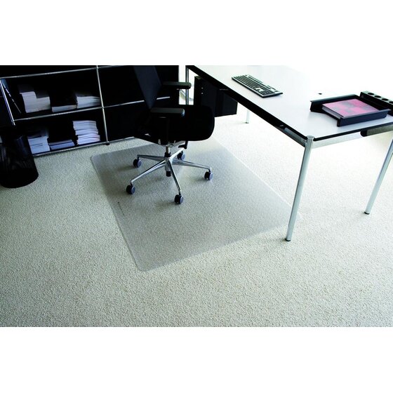RS office products Rollt & Schützt® Bodenschutzmatte für mittelflorige Teppichböden - Form 0, 150 x 120 cm