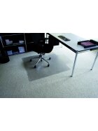 RS office products Rollt & Schützt® Bodenschutzmatte für mittelflorige Teppichböden - Form U, 120 x 130 cm