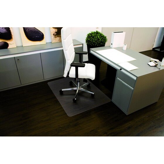 RS office products Rollt & Schützt® Bodenschutzmatte für glatte/ harte Böden - Form 0, 90 x 120 cm