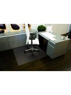 RS office products Rollt & Schützt® Bodenschutzmatte für glatte/ harte Böden - Form 0, 130 x 120 cm