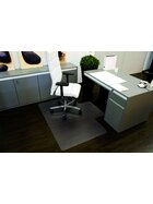 RS office products Rollt & Schützt® Bodenschutzmatte für glatte/ harte Böden - Form L, 150 x 120 cm