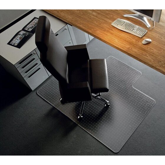 RS office products Rollsafe® Bodenschutzmatte für glatte/ harte Böden - Form R, Ø 90 cm