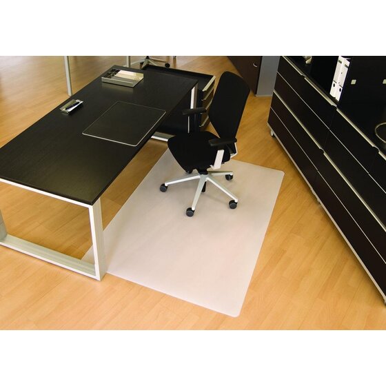 RS office products BSM Bodenschutzmatte milchig für glatte/harte Böden - Form 0, 120 x 180 cm
