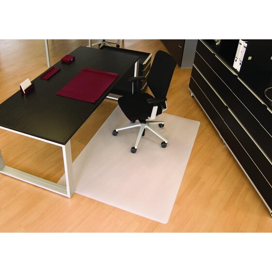 RS office products BSM Bodenschutzmatte milchig für glatte/harte Böden - Form 0, 120 x 200 cm