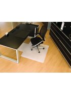 RS office products BSM Bodenschutzmatte milchig für glatte/harte Böden - Form U, 120 x 130 cm