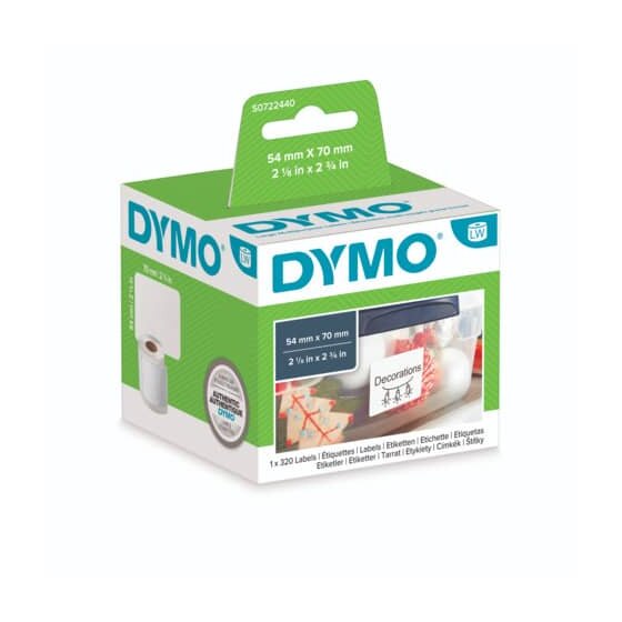 Dymo® LabelWriter™ Etikettenrollen - Disketten-/Namensetikett, 54 x 70 mm, weiß