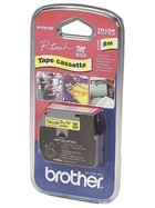 Brother® M-Schriftbandkassetten, unlaminiert Größe: 9 mm x 8 m (B x L) schwarz auf gelb