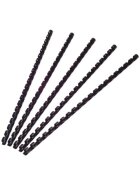 Q-Connect® Plastik-Binderücken, 6 mm, für 25 Blatt, schwarz, 100 Stück