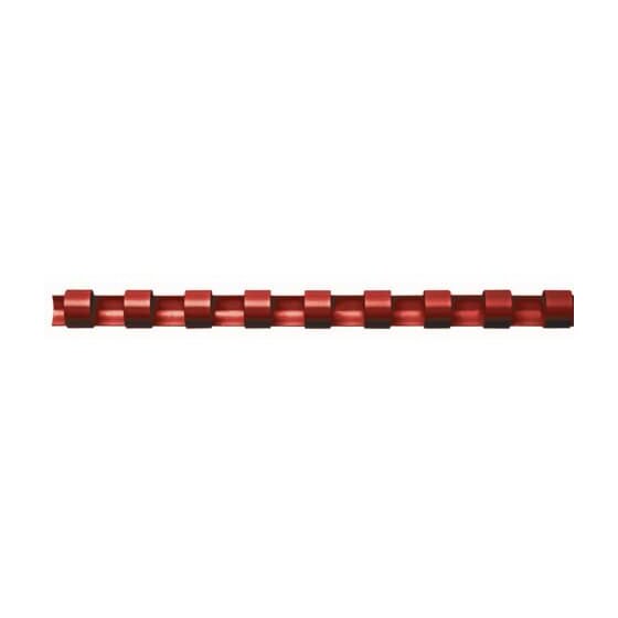 Q-Connect® Plastik-Binderücken, 10 mm, für 65 Blatt, rot, 100 Stück