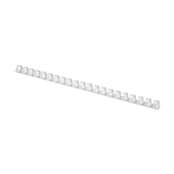 Q-Connect® Plastik-Binderücken, 10 mm, für 65 Blatt, weiß, 100 Stück