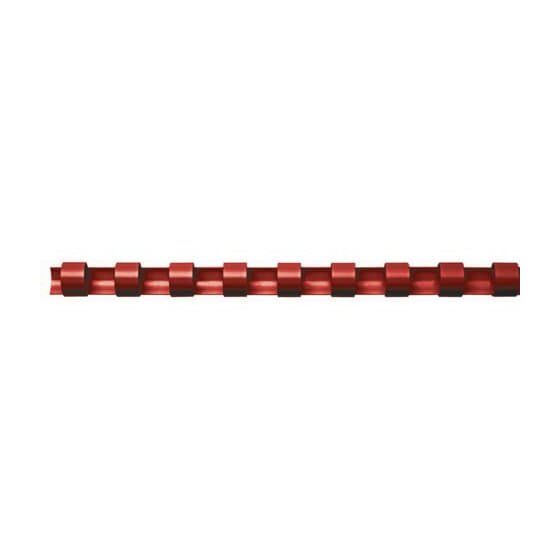 Q-Connect® Plastik-Binderücken, 12 mm, für 95 Blatt, rot, 100 Stück