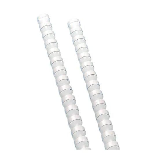 Q-Connect® Plastik-Binderücken, 12 mm, für 95 Blatt, weiß, 100 Stück