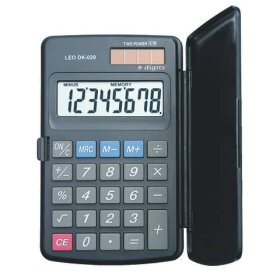 LEO® Solar-Taschenrechner DK-029, grau, 8-stellig