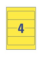 Avery Zweckform® L4769-20 Ordner-Etiketten - breit/kurz, (A4 - 20 Blatt) 80 Stück, gelb