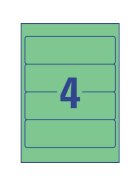 Avery Zweckform® L4768-20 Ordner-Etiketten - breit/kurz, (A4 - 20 Blatt) 80 Stück, grün