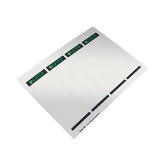 Leitz 1685 PC-beschriftbare Rückenschilder - Papier, kurz/breit, 400 Stück, grau