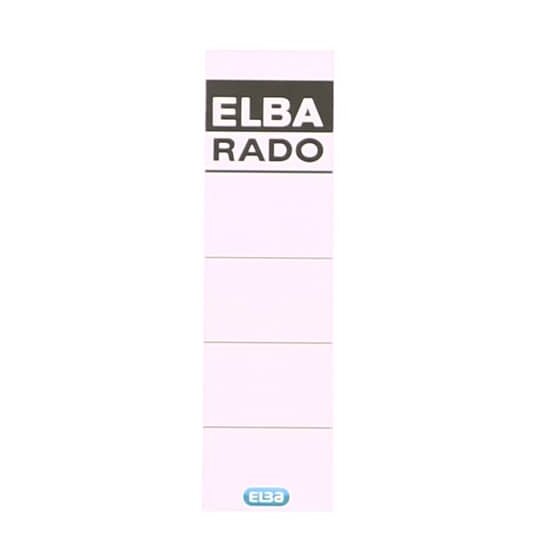 Elba Einsteck-Rückenschilder - kurz/breit, weiß, 10 Stück