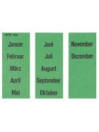 Leitz 1530 Inhaltsschild Monatsnamen, selbstklebend, 120 Stück, grün