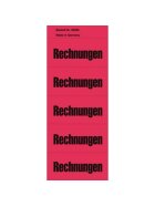 Inhaltsschilder Rechnungen - Beutel mit 100 Stück, rot