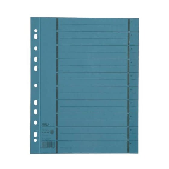 Elba Trennblätter mit Perforation - A4 Überbreite, blau, 100 Stück