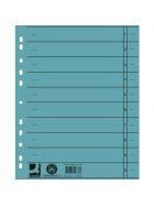Q-Connect® Trennblätter durchgefärbt - A4 Überbreite, hellblau, 100 Stück