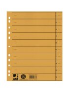 Q-Connect® Trennblätter durchgefärbt - A4 Überbreite, gelb, 100 Stück