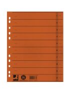 Q-Connect® Trennblätter durchgefärbt - A4 Überbreite, orange, 100 Stück