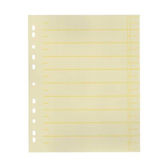 Trennblätter - A4 Überbreite, gelb, farbiger Organisationsdruck, 100 Stück