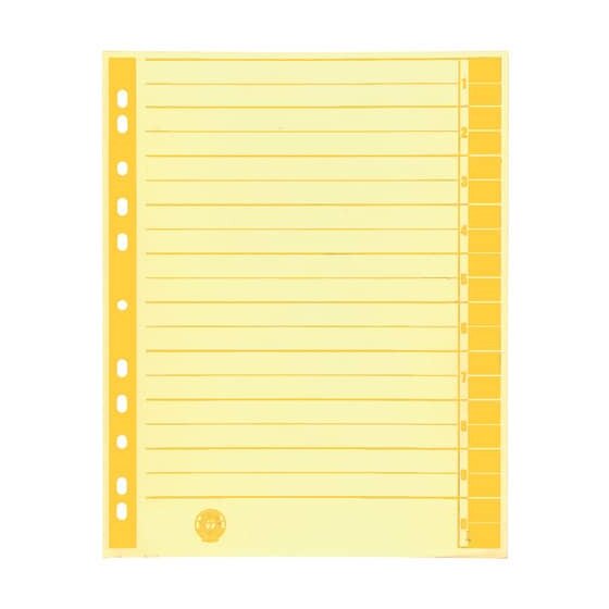 WEKRE Trennblätter - A4 Überbreite, gelb, farbiger Rahmendruck, 100 Stück