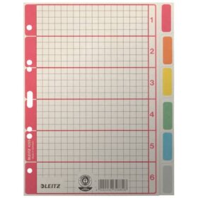 Leitz 4355 Register - blanko, Karton, farbig bedruckt,...